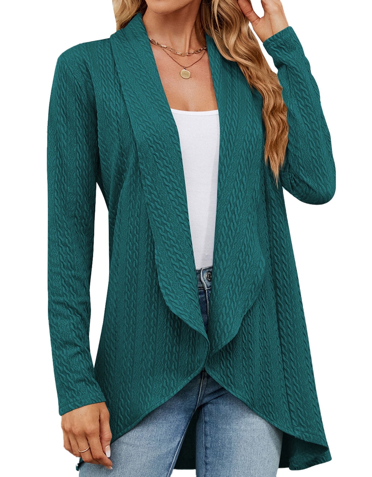Lightweight Fall Cardigans For Women Solid Color Open Front Loose Fit Cardigans Sweater Soft Women Jacket Cogild